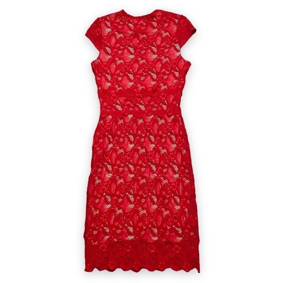 NIGHTCAP Debut Cap Sleeve Mini Dress in Scarlett - Picture 6 of 8